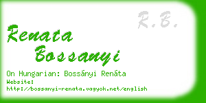 renata bossanyi business card